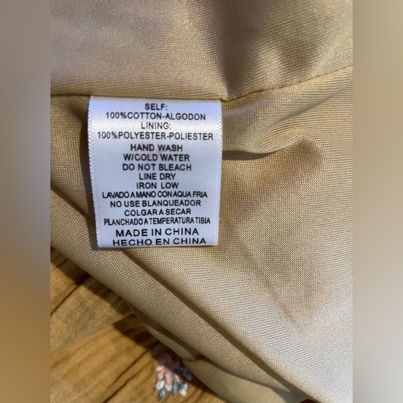 PIPER & SCOOT FLORAL MUSTARD MAXI DRESS SIZE M - Picture 8 of 8